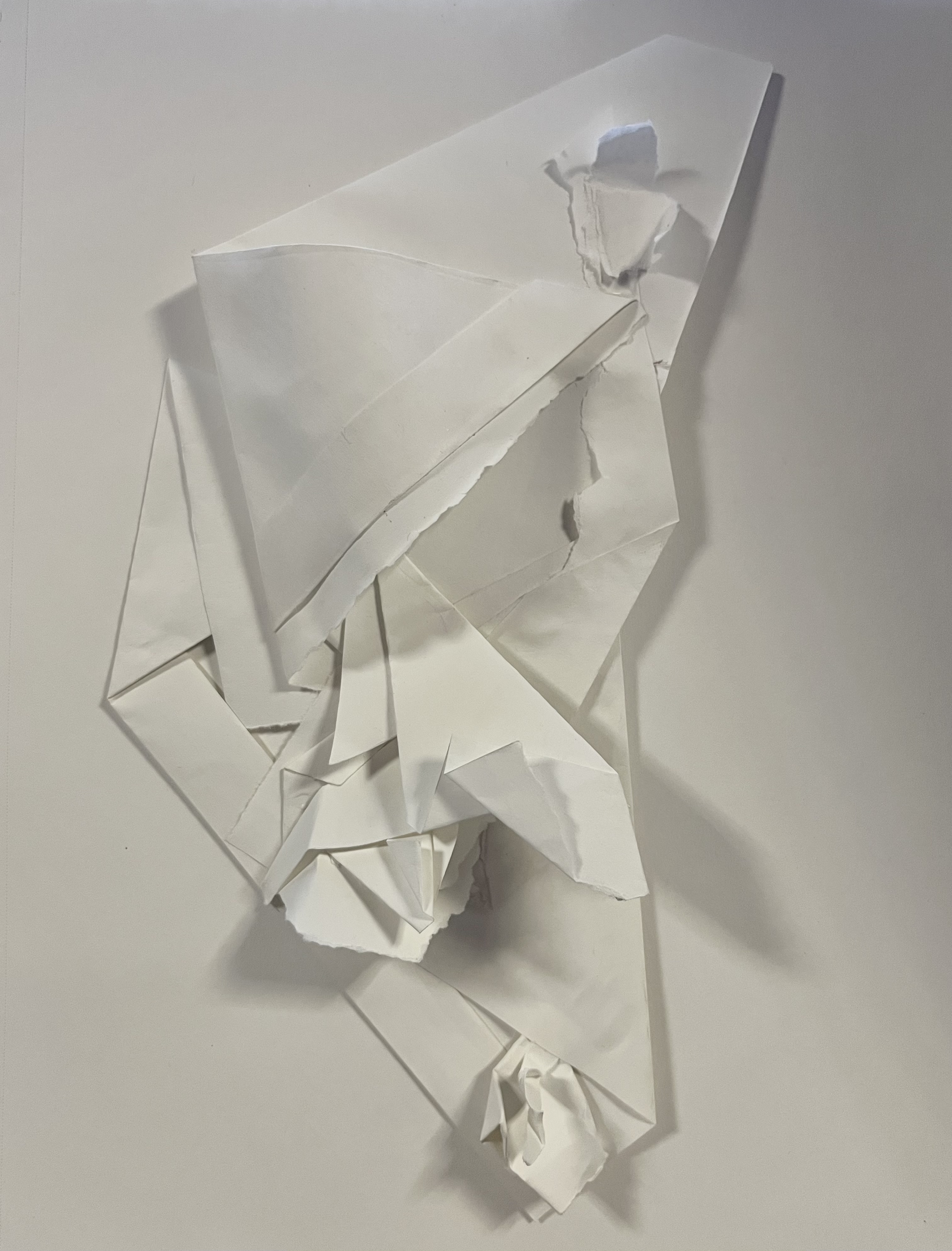 white folded paper art